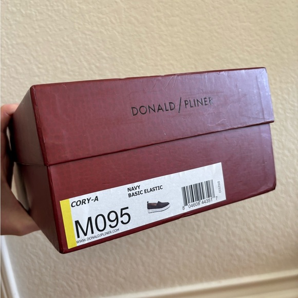 Donald J Pliner Cory Elastic Knit Platform Slip On Sneakers in Navy - Picture 5 of 5